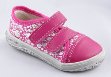 Jonap  Airy růžová tisk, celoročná obuv BAREFOOT