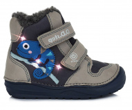 D.D.Step - W071-180B Light Grey, chlapčenská zimná obuv