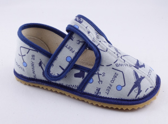 Zvětšit Barefoot prezuvky Beda - užší typ sivé letadlo, 00